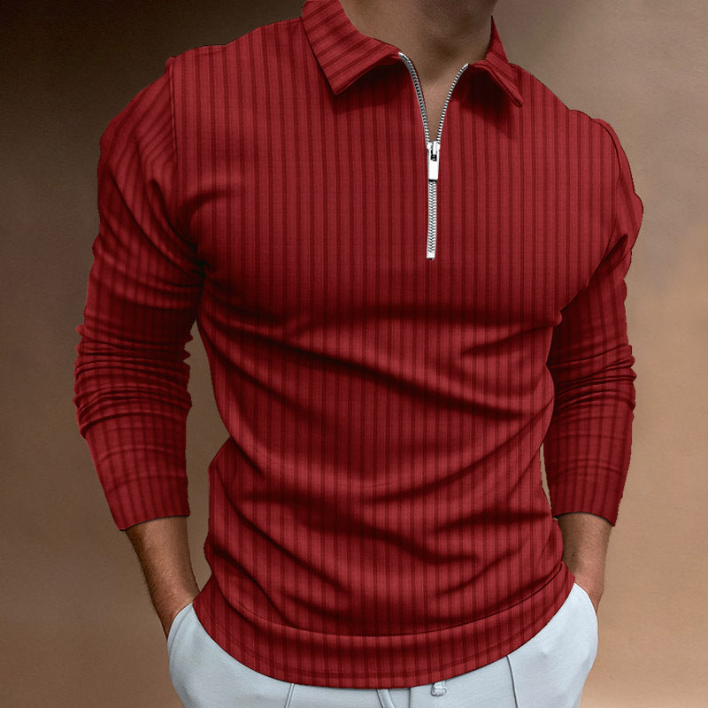 Men's Stylish Polo Shirt with Zipper Lune London