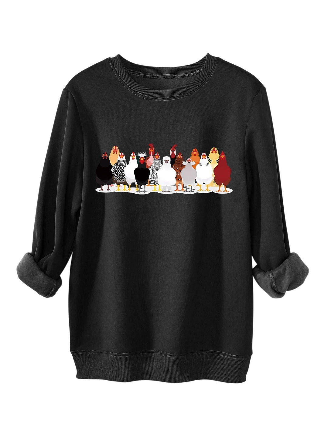 Sweatshirt for women with playful chicken pattern Lune London