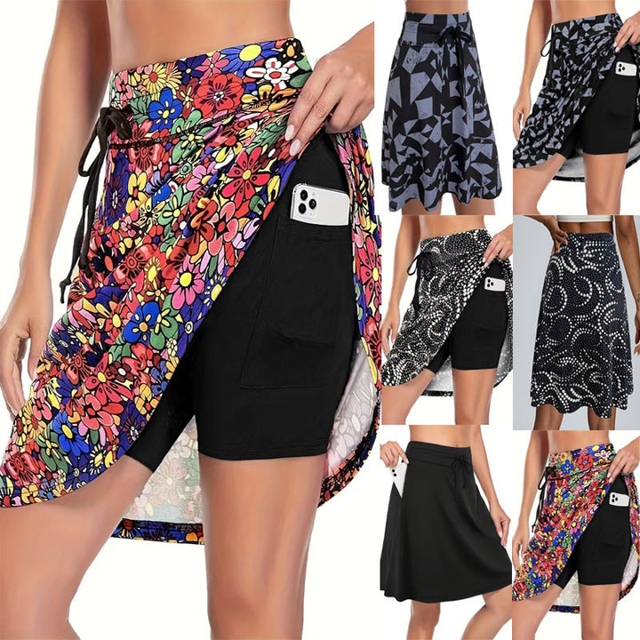 Women's sports skirt with integrated compression shorts Lune London