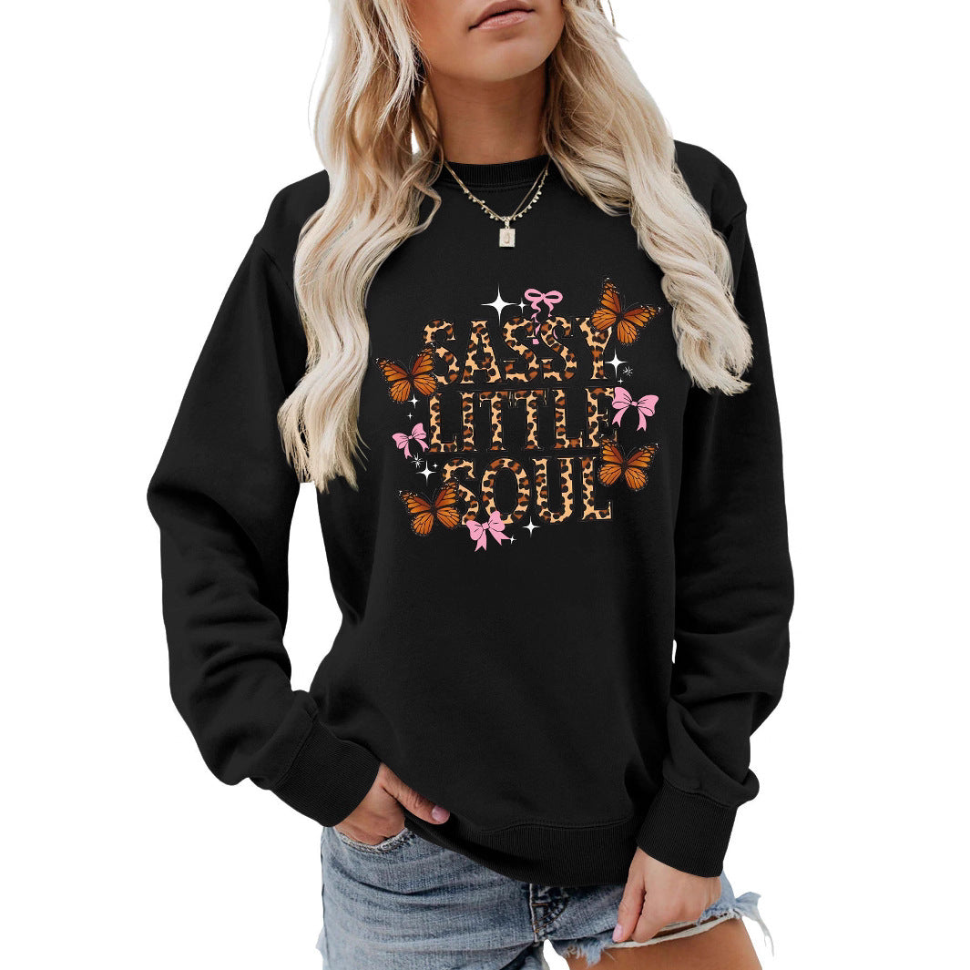 Sweatshirt pour femmes avec design de papillon artistique Chic & Stil