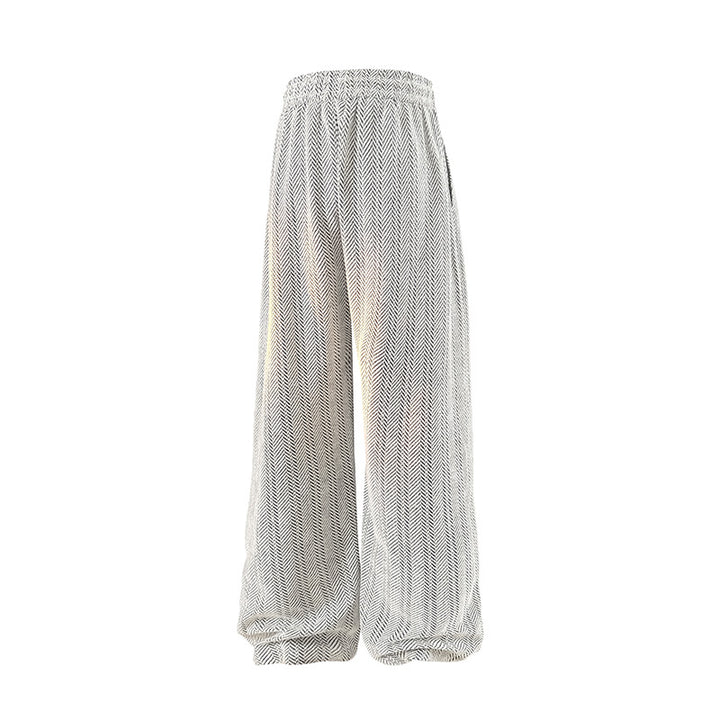Fashion pants for women with a wide cut and elastic waistband Lune London