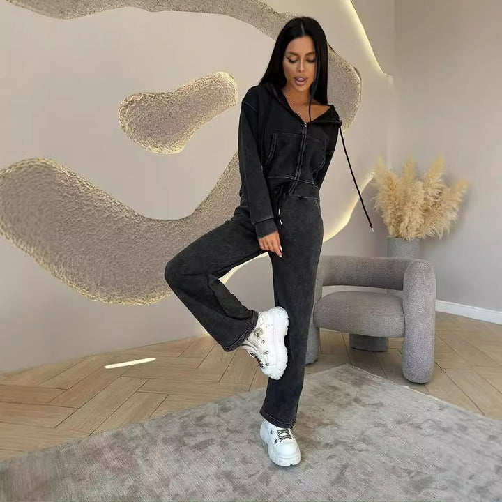 Ensemble de loisirs pour femmes avec sweat à capuche et pantalon de jogging au look moderne Chic & Stil