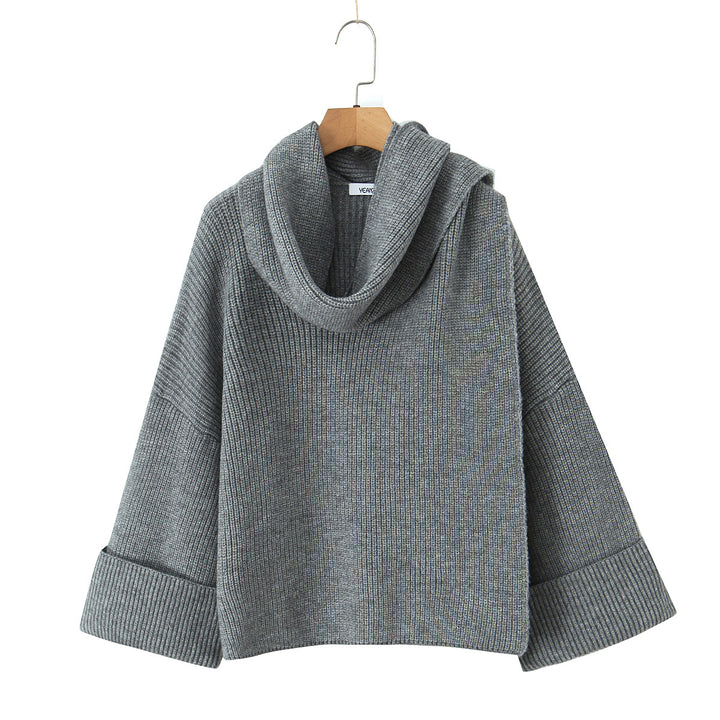 Chic turtleneck sweater in chunky knit for women Lune London