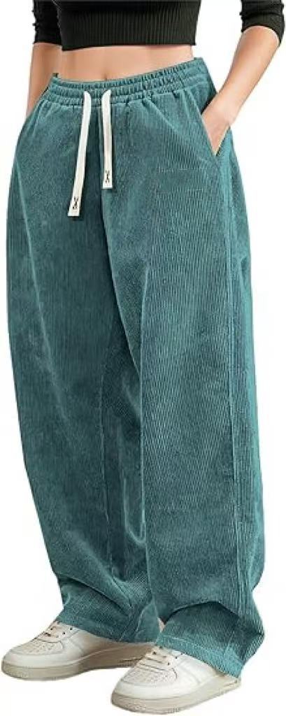 Pantalon large en corduroy pour femmes avec taille élastique Chic & Stil