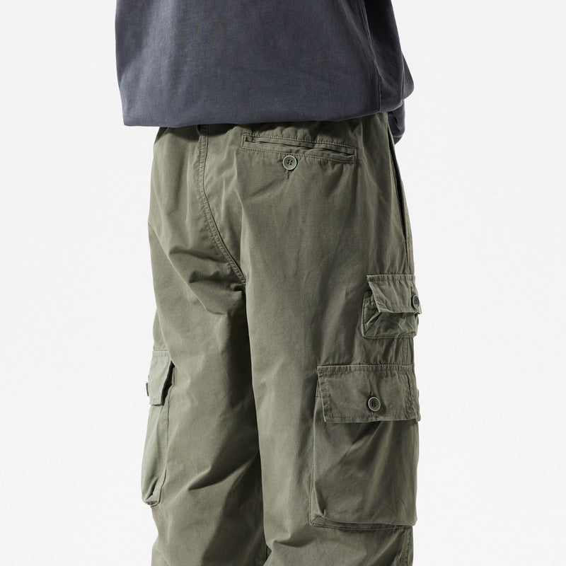 Pantalon cargo pour hommes avec plusieurs poches et taille élastique Lune London