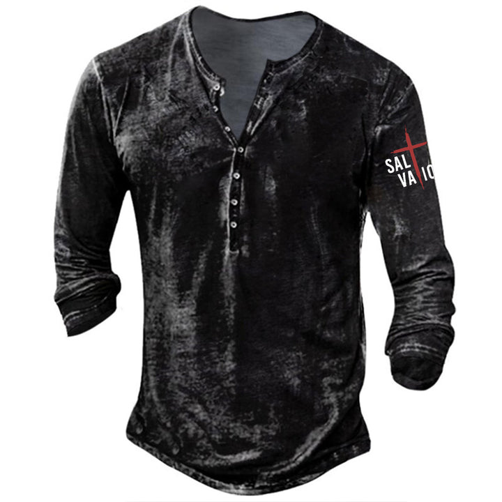Casual long sleeve shirt for men with button placket Lune London