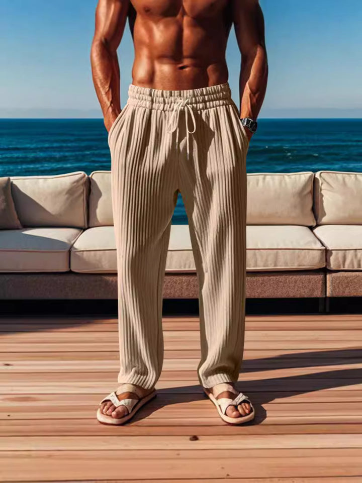 Lune London striped casual leisure pants for men