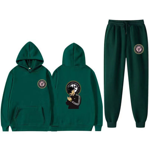 Women's set of hoodie and jogging pants with unique print Lune London