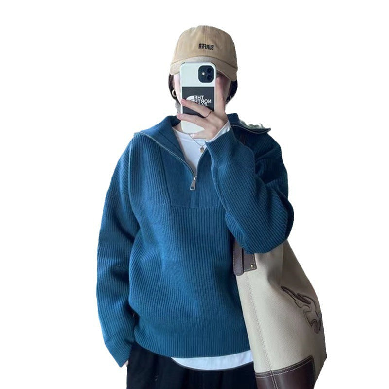 Pull femme avec col haut et fermeture éclair Chic & Stil