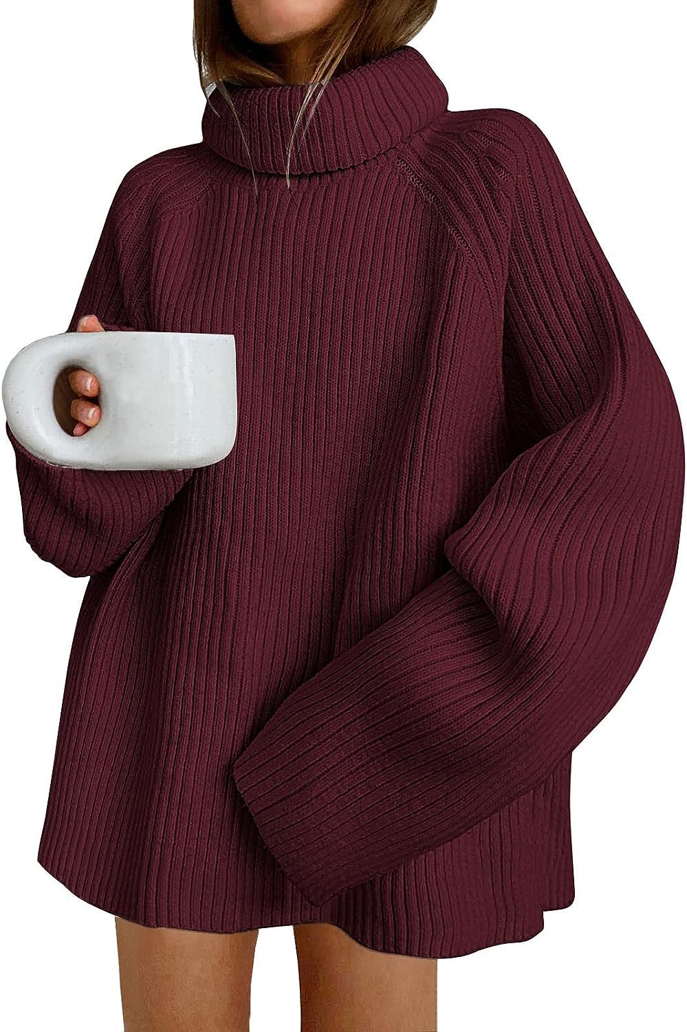 Ladies loose sweater with high collar Lune London