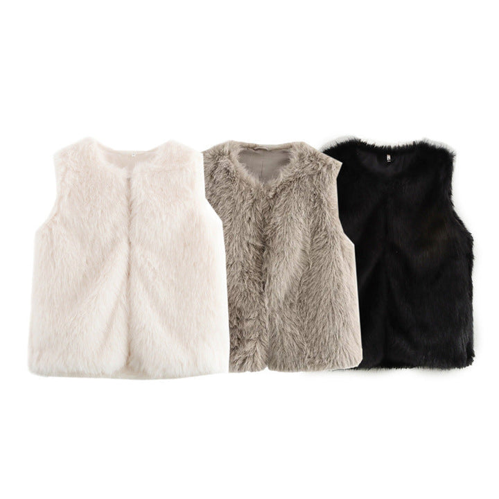 Women's Cozy Faux Fur Vest Lune London