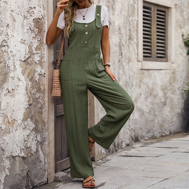 Ladies Casual Linen Jumpsuit Lune London