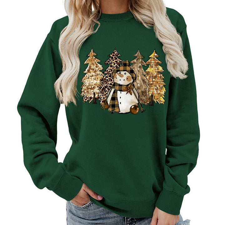 Sweatshirt pour femmes avec un design de bonhomme de neige créatif et une doublure douce Chic & Stil