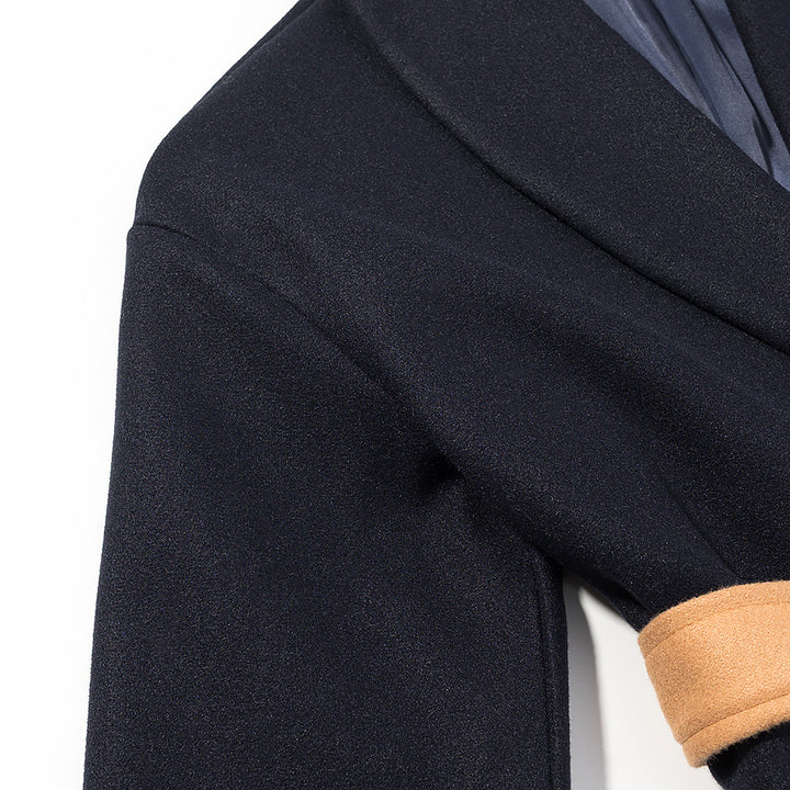 Dames Élégante Veste avec Ceinture et Décoration en Fausse Fourrure Chic & Stil