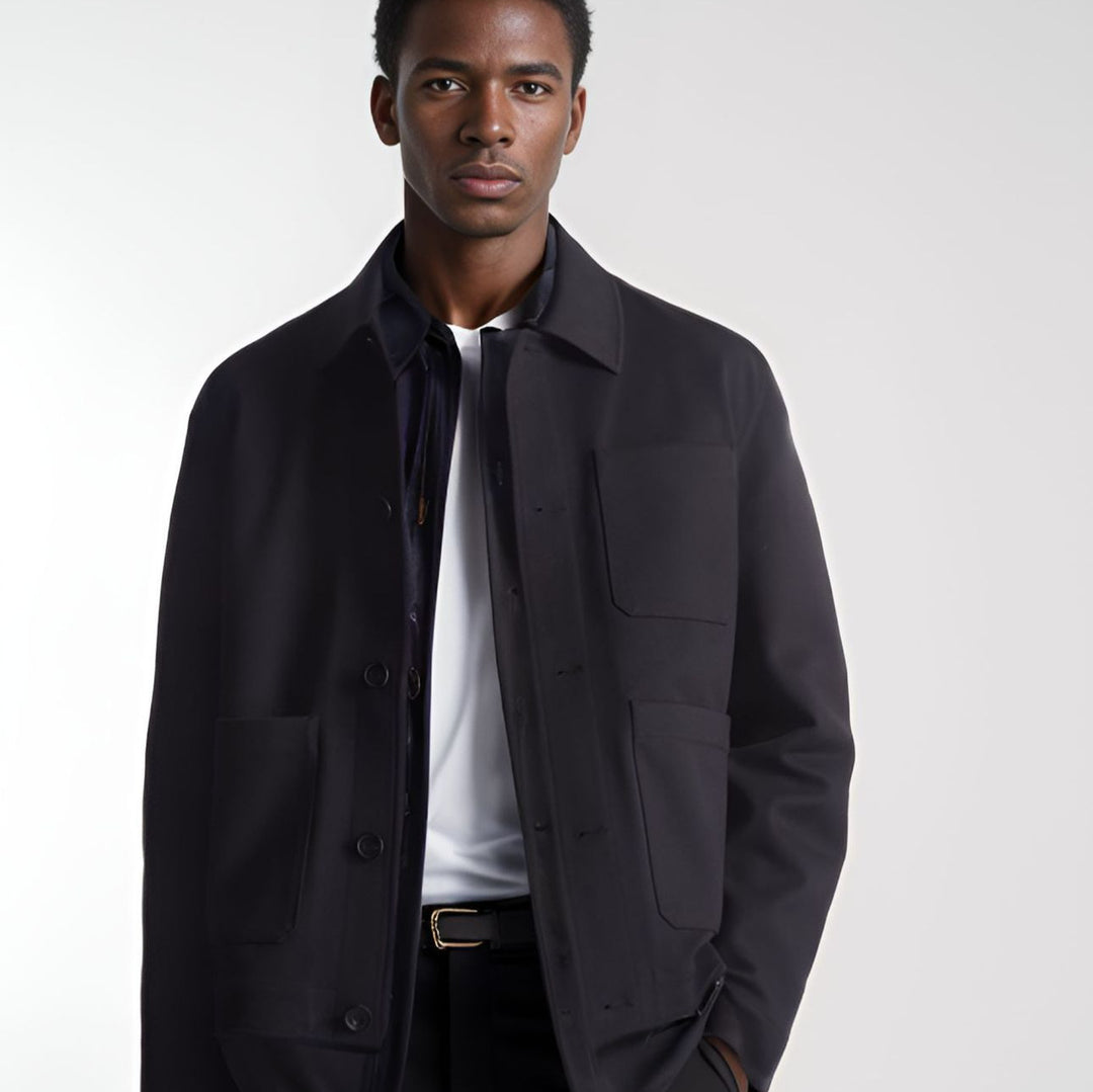 Modern utility jacket for men with practical pockets and contemporary design Lune London