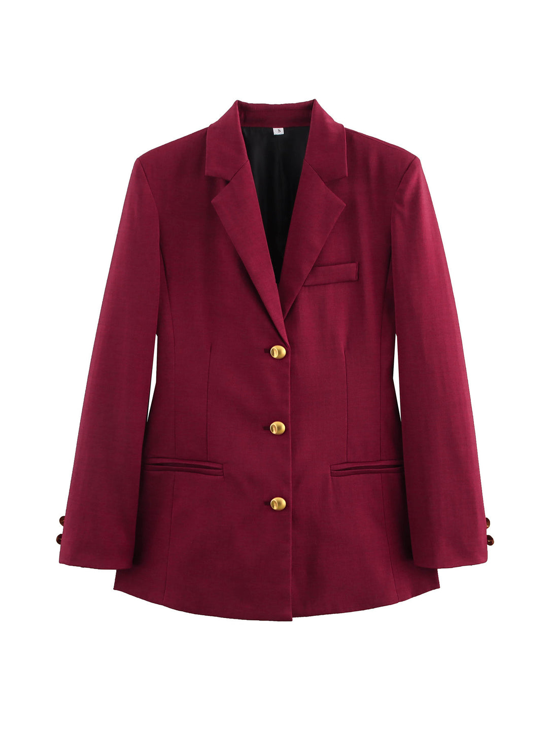 Plaid blazer for women with gold buttons and practical pockets Lune London