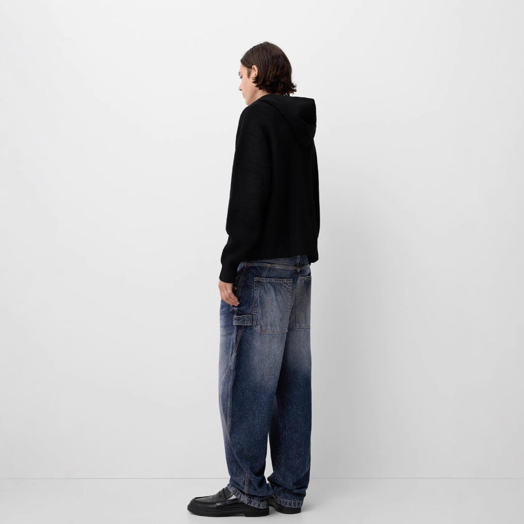 Women’s casual hoodie jacket with textured knit and full zip Lune London