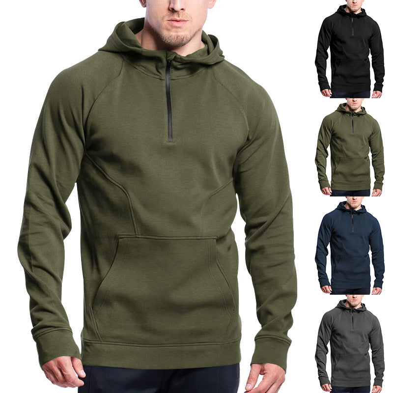 Men's sporty hoodie with zipper and practical pockets Chic and Style