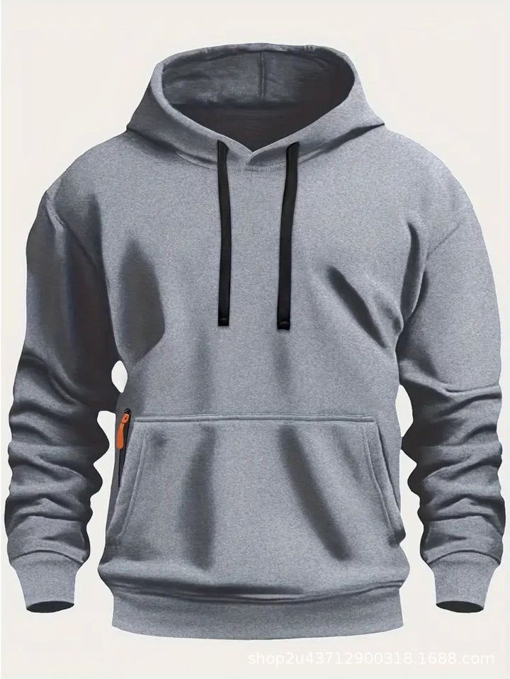 Men's sporty hooded sweatshirt with practical pockets and breathable material Lune London