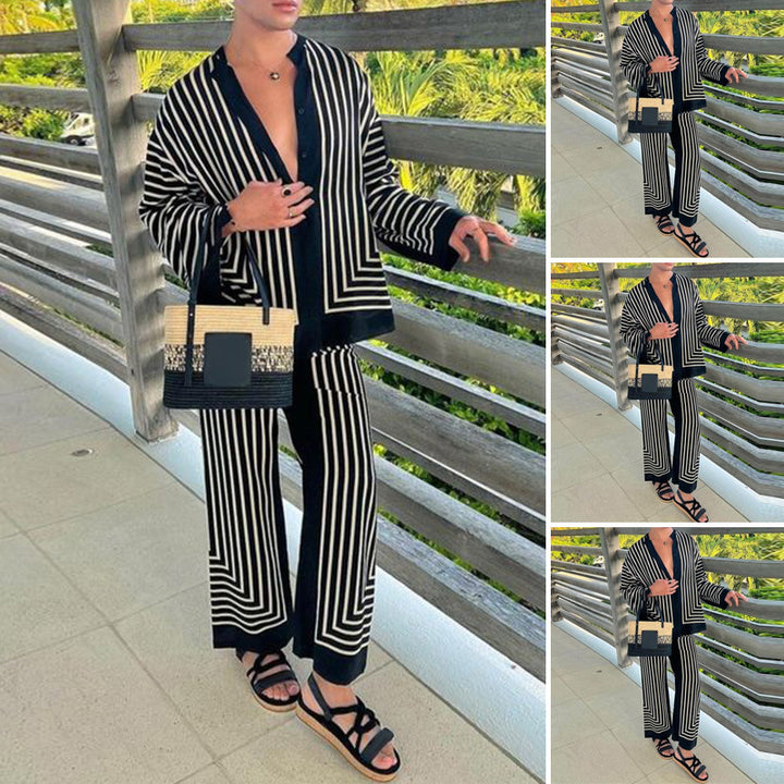Modern leisure set for women with geometric pattern Lune London