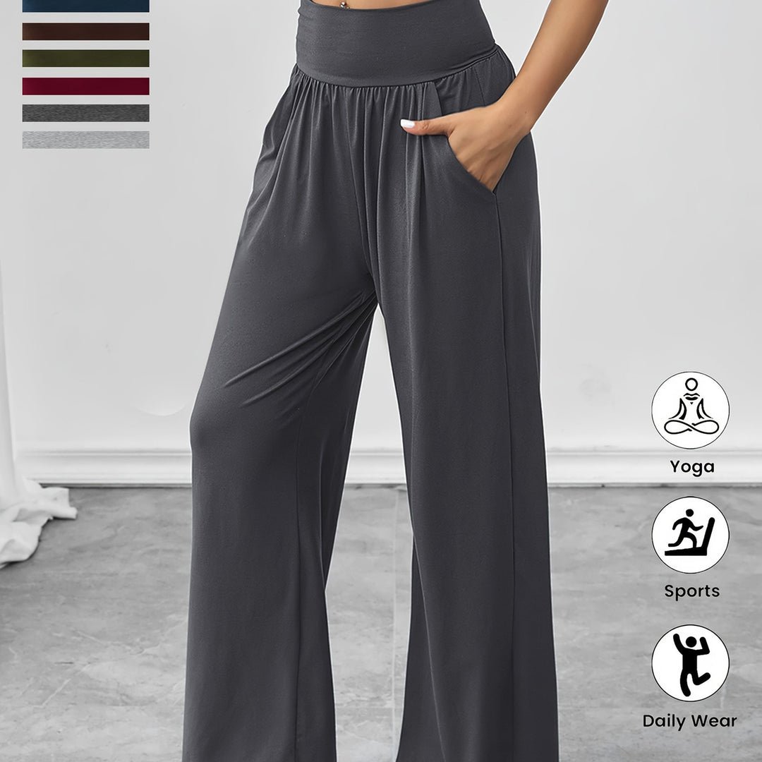Pantalons de loisirs confortables pour femmes avec taille élastique et poches latérales Chic & Stil