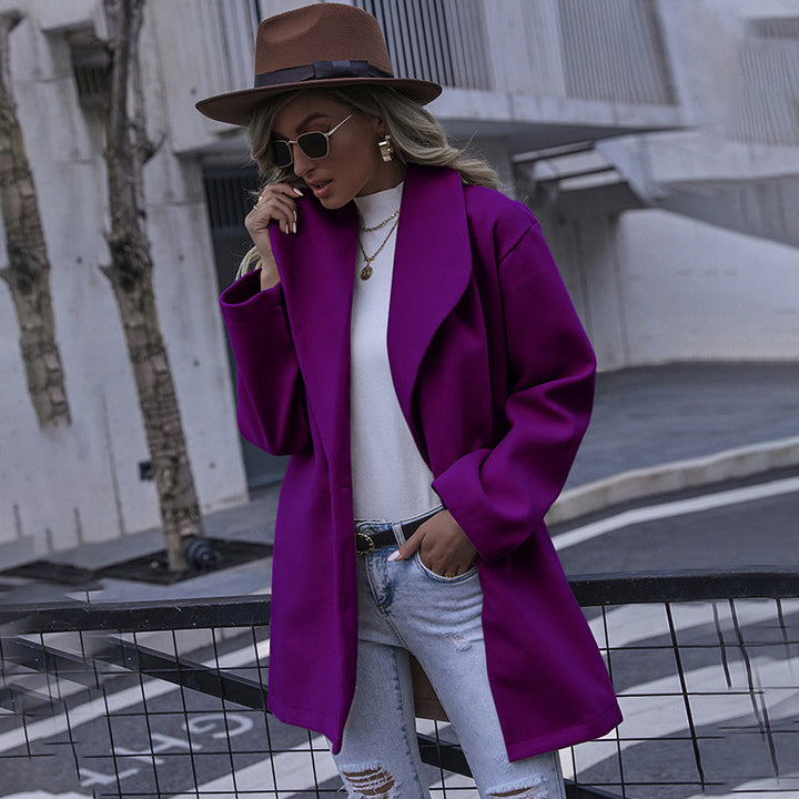 Trendy oversized coat for women with textured design Lune London