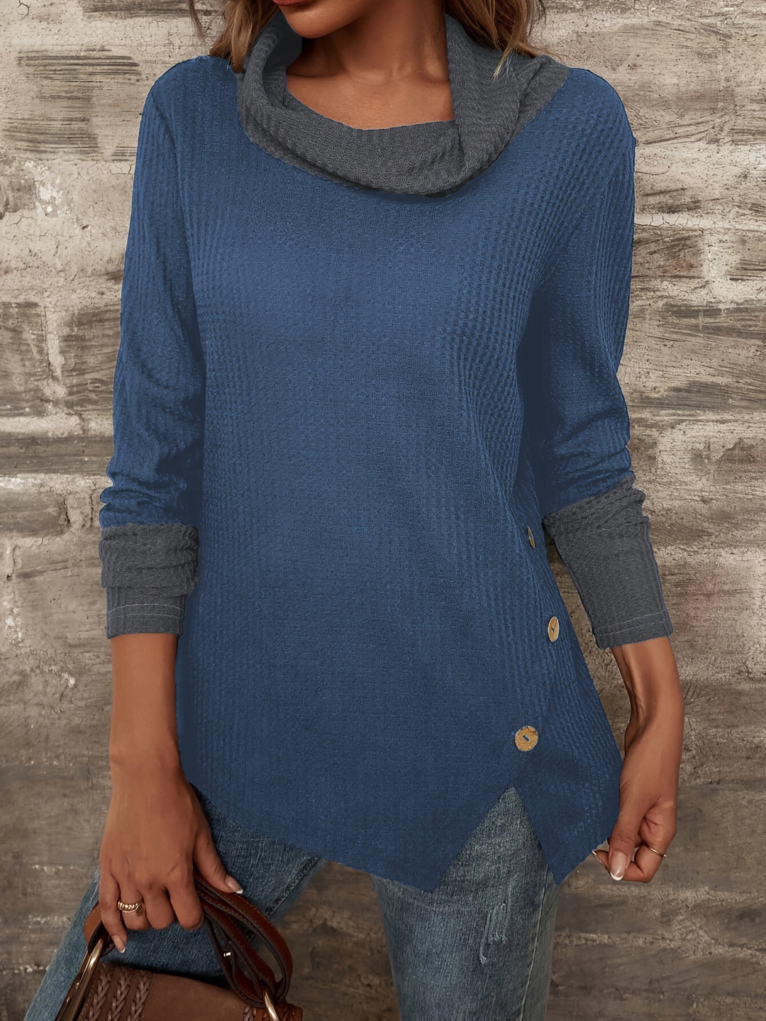 Sweater women with trendy collar Lune London