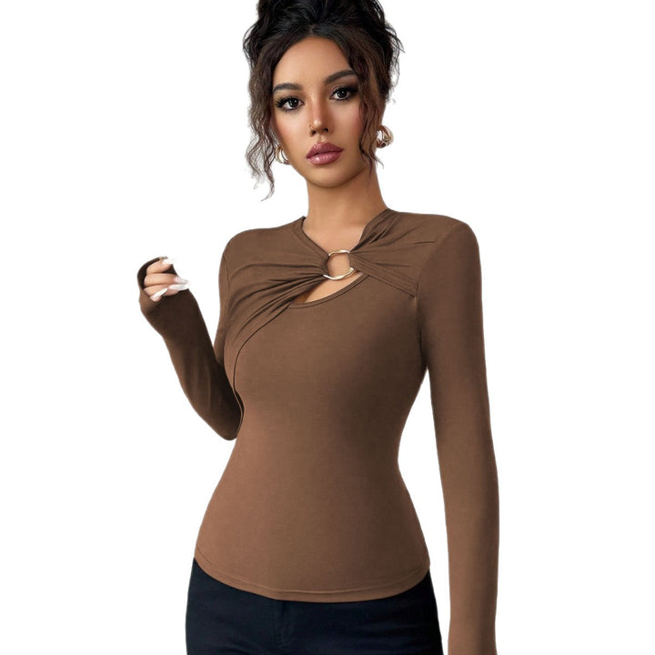 Body for women with decorative tie details and a trendy round neckline Chic & Stil