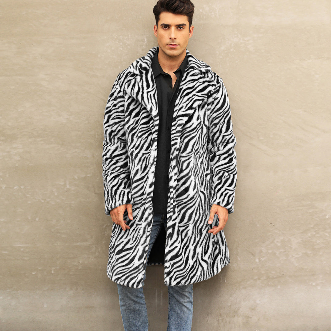 Trendy and comfortable zebra fur jacket for men Lune London