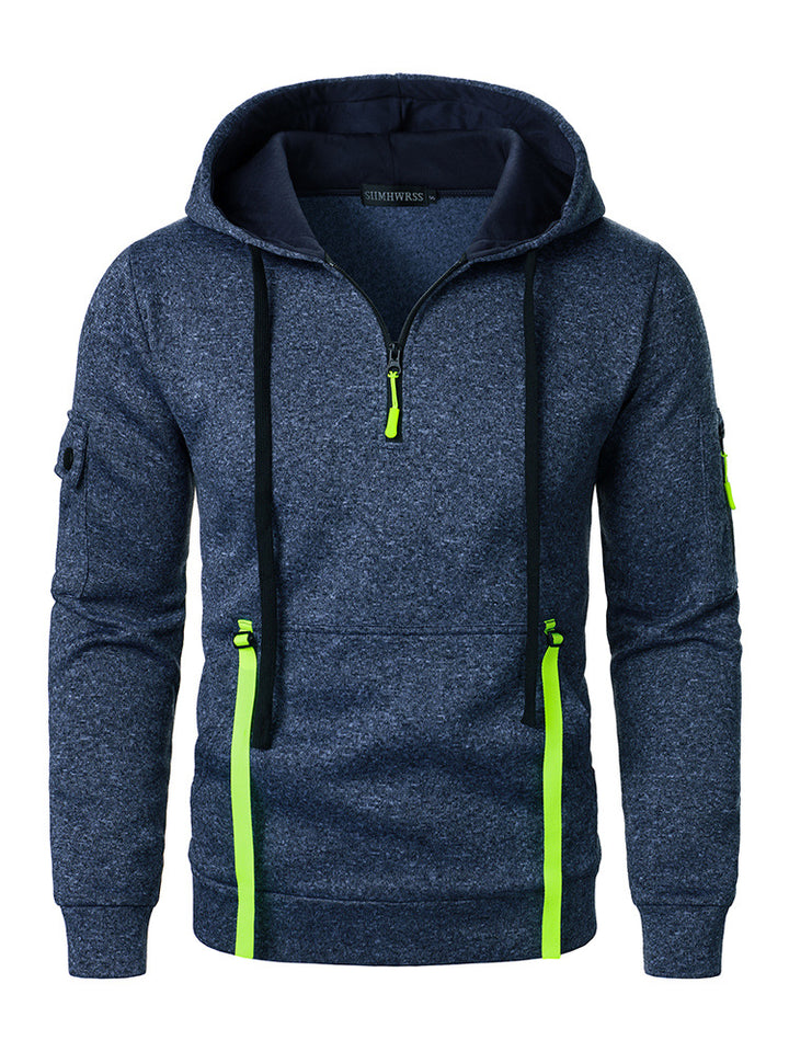 Men's sporty hoodie with breathable inserts and practical zip pockets Lune London