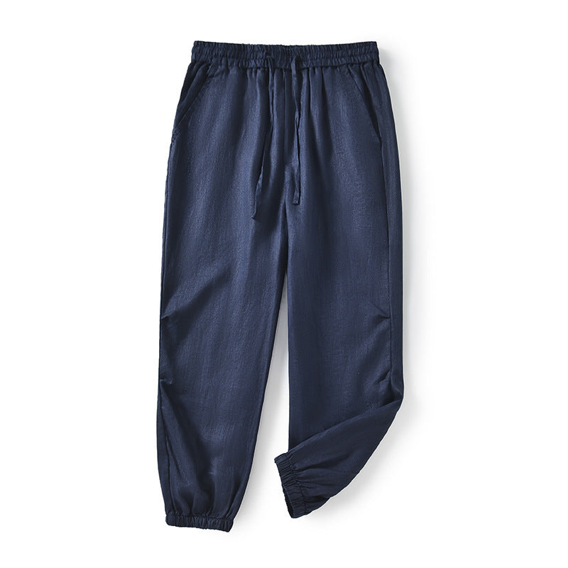 Casual linen pants for women with elastic waist and side pockets Lune London