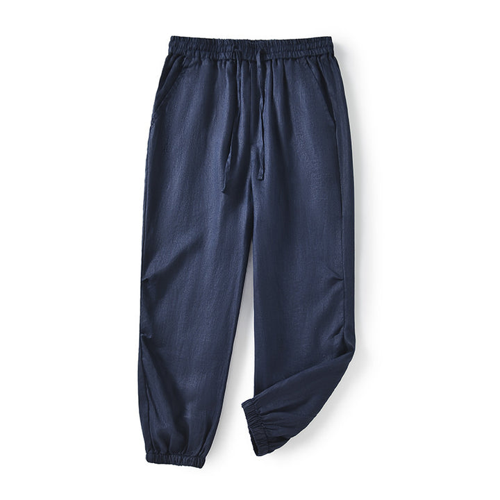 Casual linen pants for women with elastic waist and side pockets Lune London