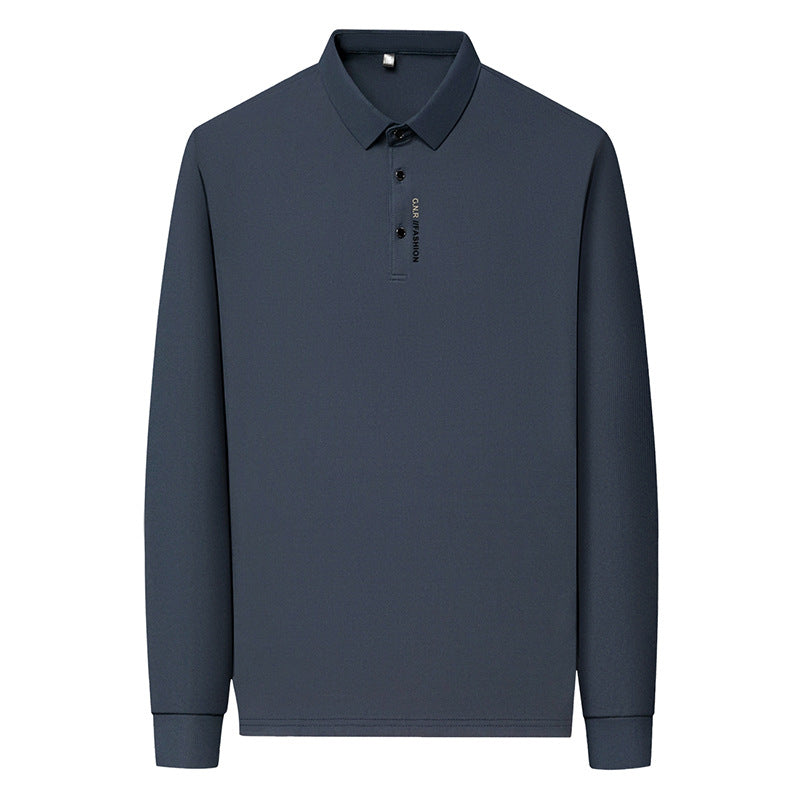 Men's long sleeve polo in breathable functional fabric Lune London