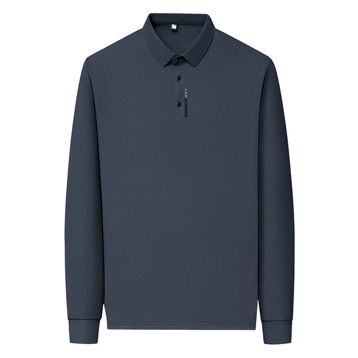 Men's long sleeve polo in breathable functional fabric Lune London