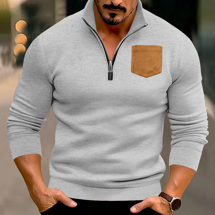 Sporty sweater for men with contrasting pockets Lune London