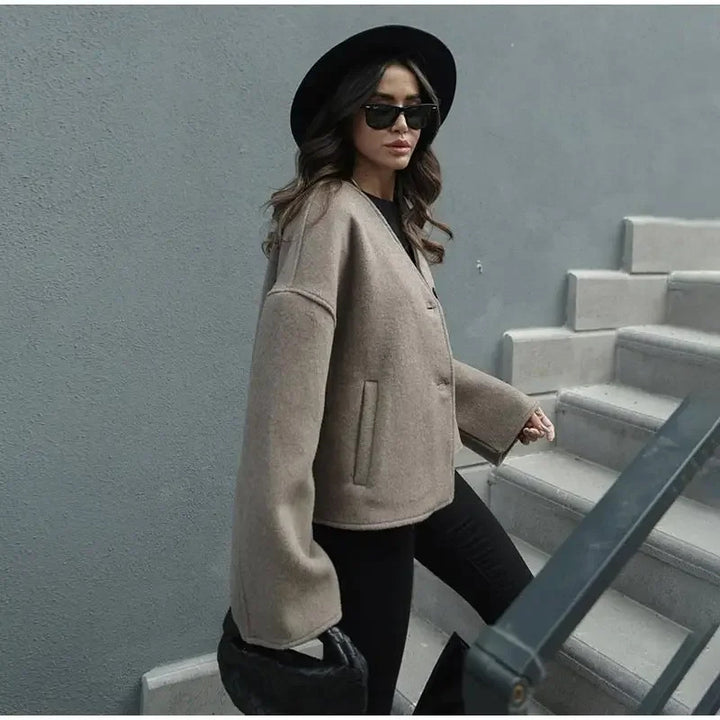 Ladies oversized wool-blazer Lune London