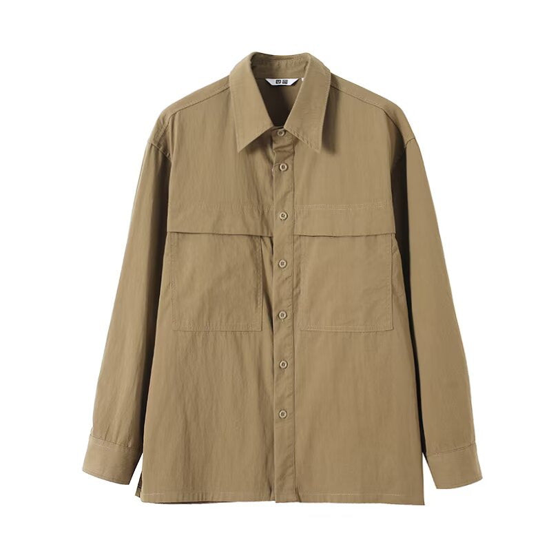 Chemise overshirt décontractée pour femmes avec poches poitrine pratiques Chic & Stil