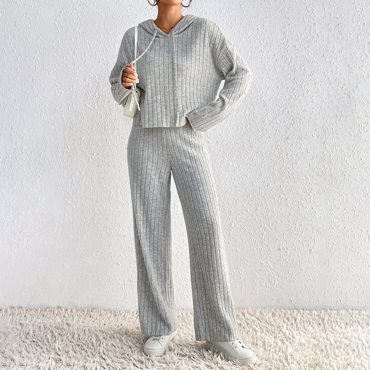 Women's Trendy Loungewear Set with Ribbed Structure Lune London