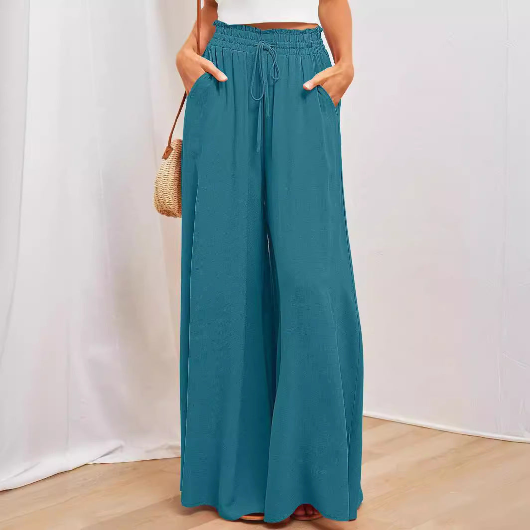 Light maxi skirt for women with adjustable elastic waistband and practical side pockets Lune London