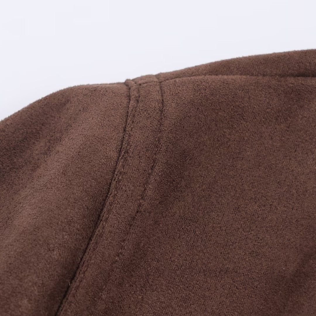 Elegant suede blazer jacket for women with belt at the waist Lune London