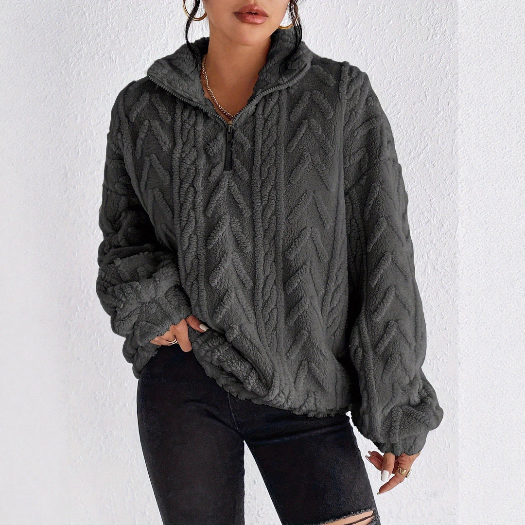 Oversized knitted polar fleece sweater Lune London