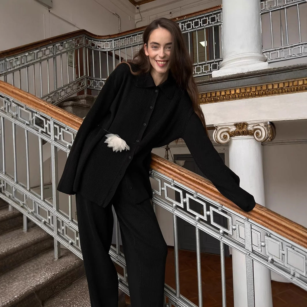 Débardeur en tricot pour femmes avec motif côtelé élégant Chic & Stil