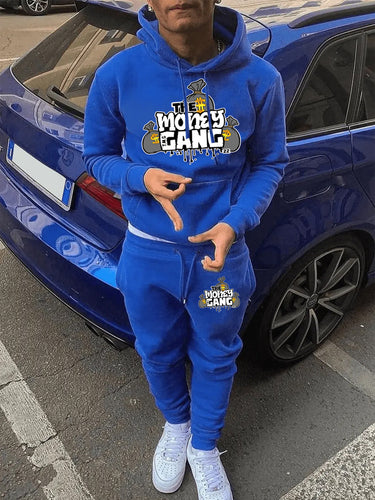 Men's hoodie and jogger sports set with creative graphic print Lune London