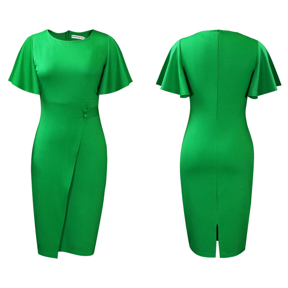 Fitted dress for women with elegant bell sleeves and a tailored fit Lune London