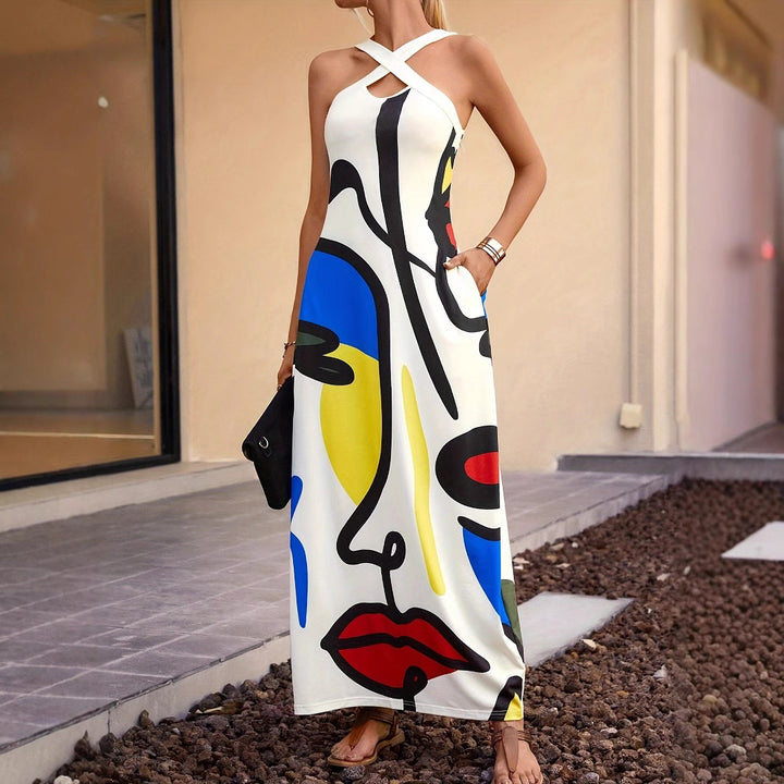 Woman Chic Artistic Maxi Dress