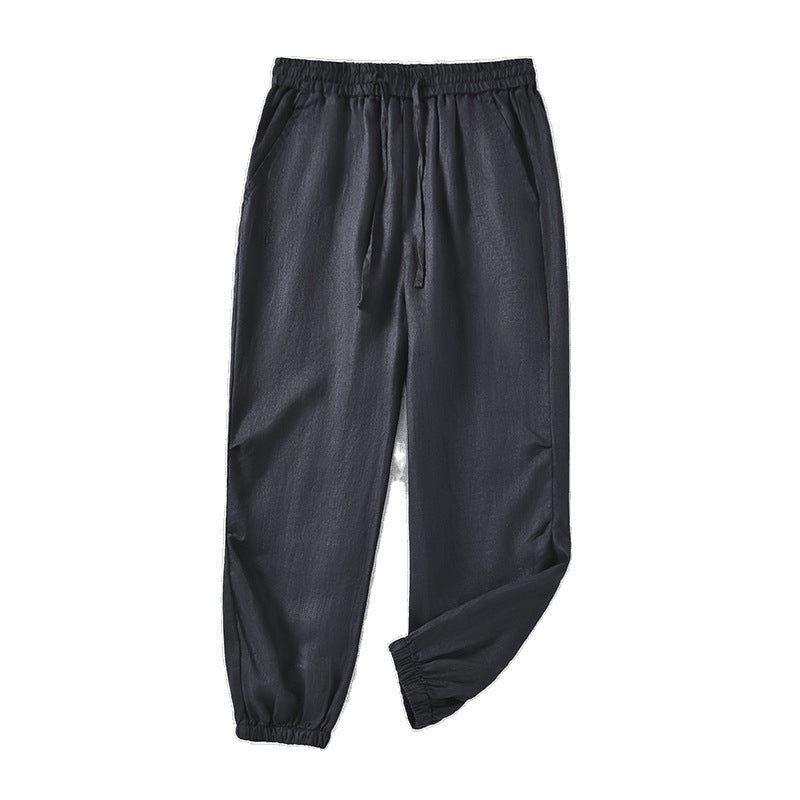 Casual linen pants for women with elastic waist and side pockets Lune London