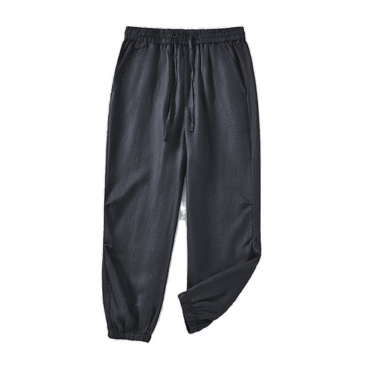 Casual linen pants for women with elastic waist and side pockets Lune London