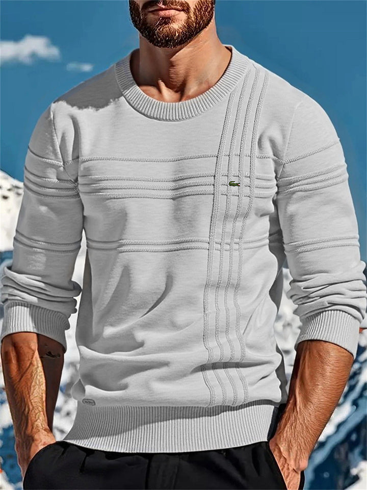 Stylish knitted sweater for men with unique texture details Lune London
