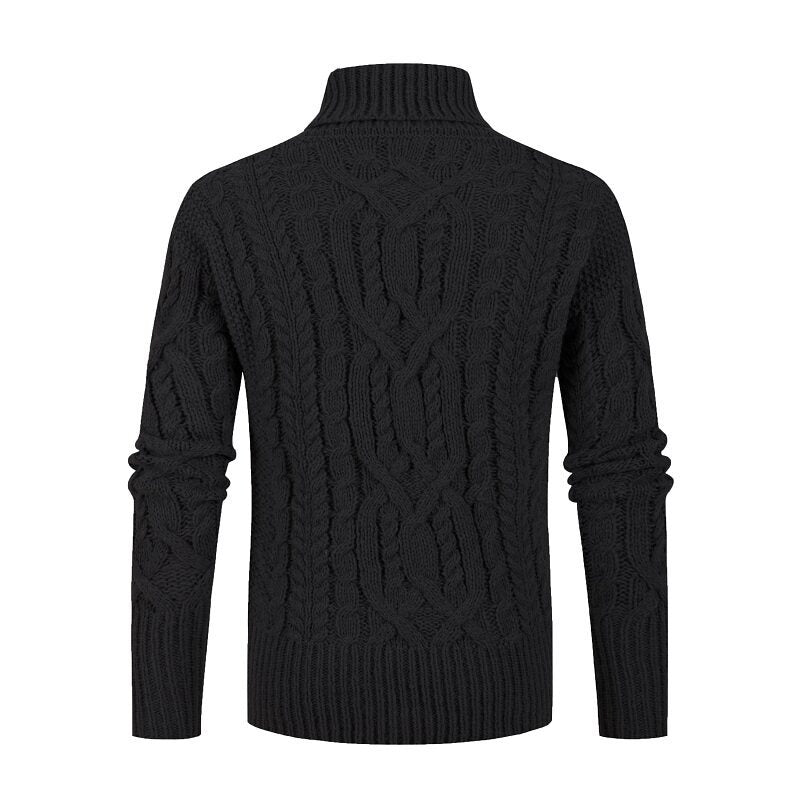 Men's chunky knit sweater with shawl collar and refined twisted pattern Lune London