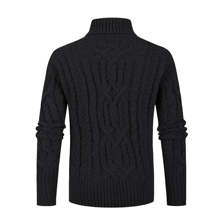 Men's chunky knit sweater with shawl collar and refined twisted pattern Lune London
